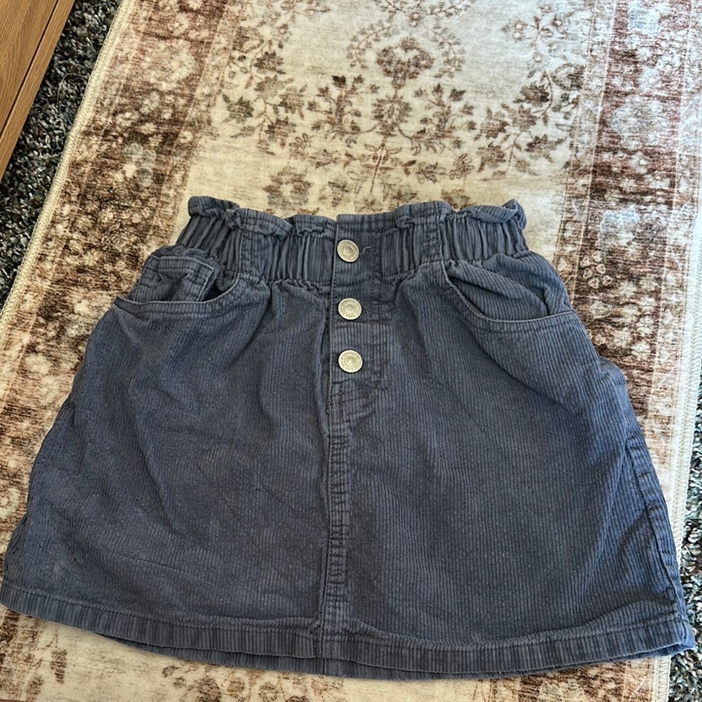Zara Kids Blue Corduroy Skirt